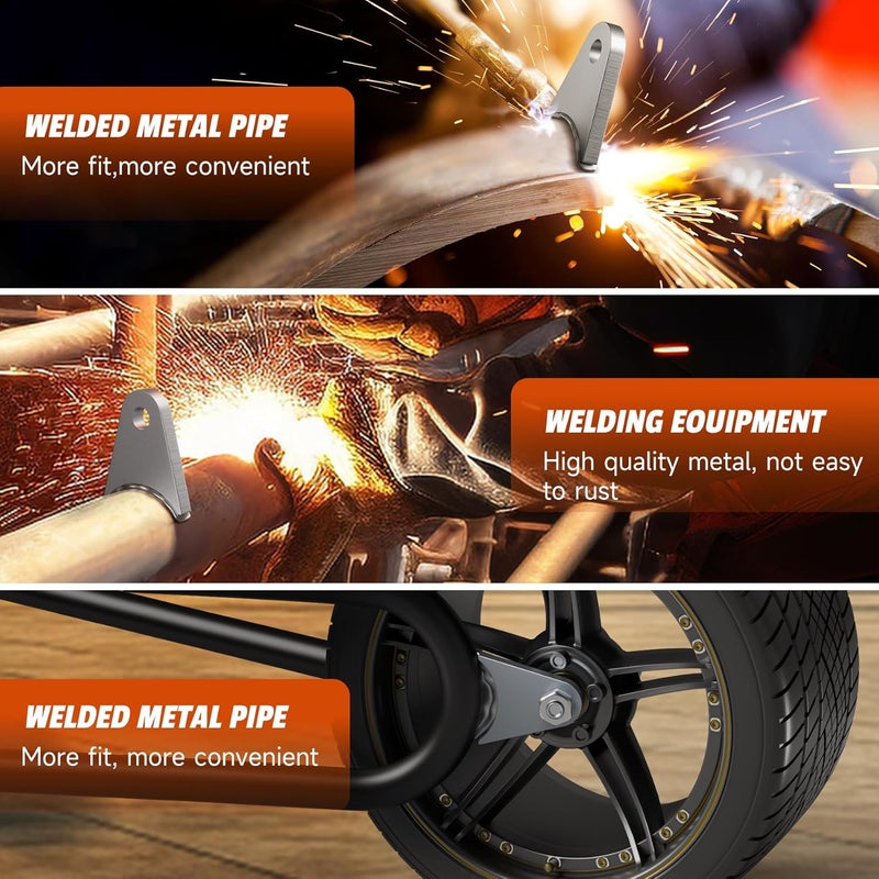 Dabolang 6 Pcs Weld on Tabs with 1/2" Holes,Steel Gussets Weld On,Universal Weld on Shock Mount,Weld on Lights Tabs,Weld on Tabs Axle Bracket,Radius Chassis Weld Tabs for Weld On- 1/5" Thick - Image 4